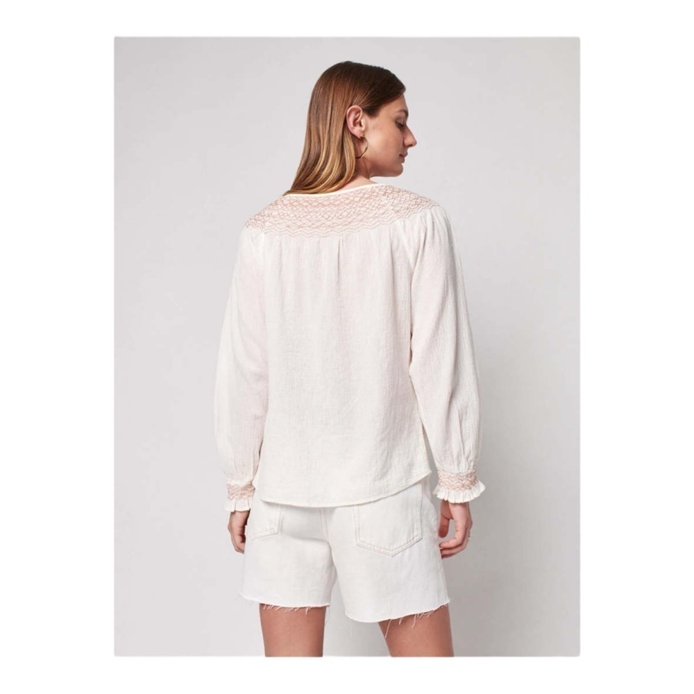 Faherty Laura Embroidered Top - Whisper White NWOT - Picture 5 of 7